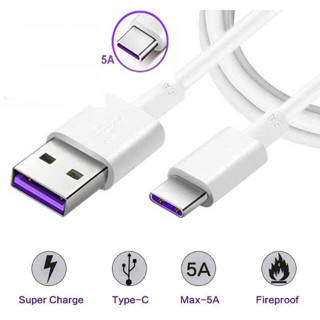 สายชาร์จ หัวชาร์จ 22.5w 40w 66w สำหรับ Huawei USB Type C รองรับ Super charge