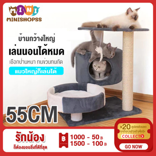 ขายเทคอนโดแมว 3 ชั้น ที่ลับเล็บ ที่นอนแมว ของเล่นแมว มี 2 แบบ 55cm 75cm