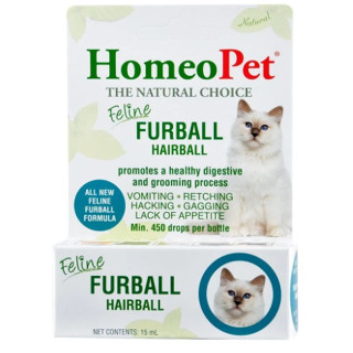 HomeoPet Feline Furball อาหารเสริมแมว ขับก้อนขนแมว ป้องกันแฮร์บอล Hairball Support 15 ml