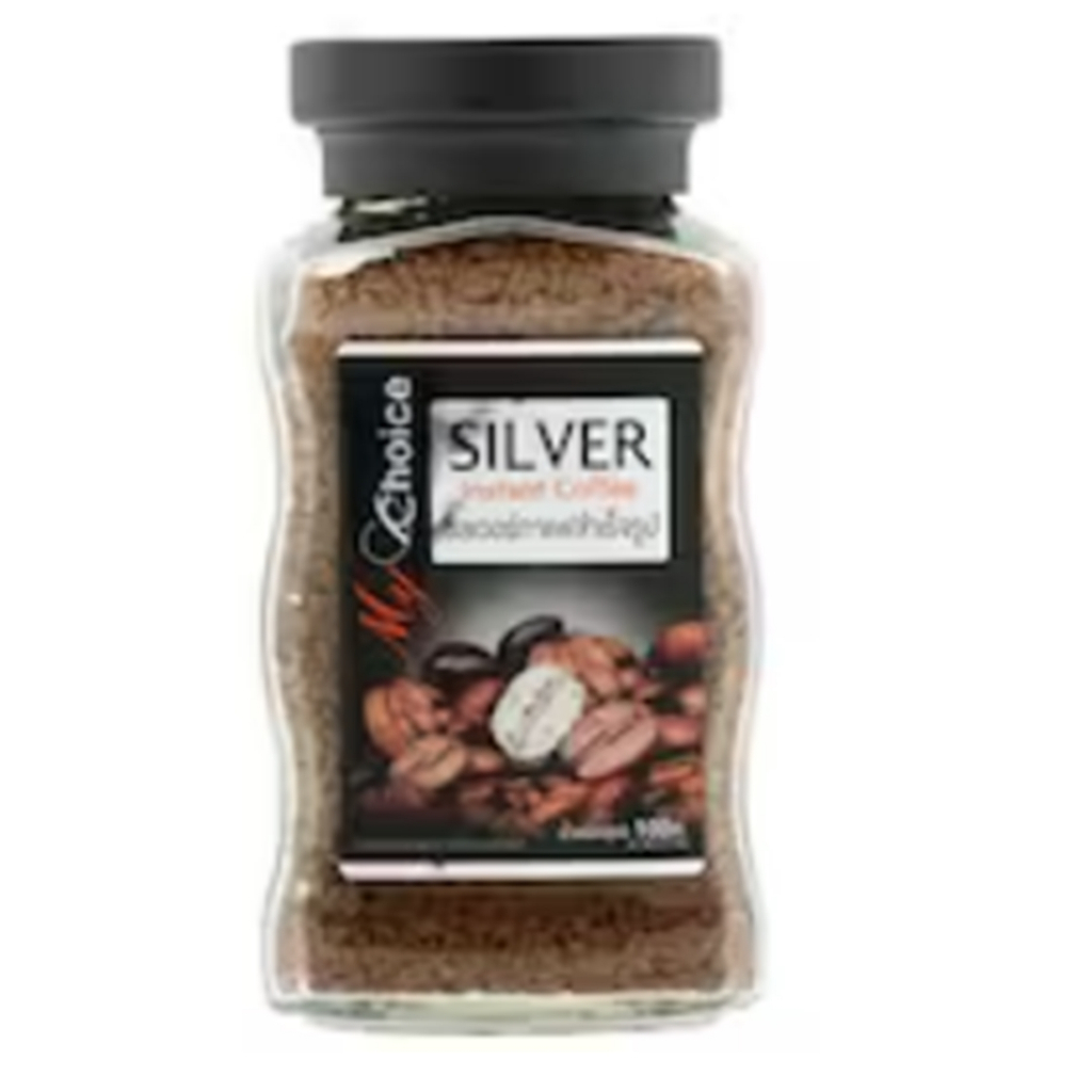 My Choice Silver Instant Coffee 100g.มายช้อยส์ซิลเวอร์กาแฟสำเร็จรูป อาหารเครื่องดื่ม