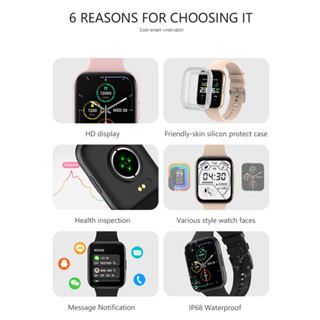 Women Smartwatch IP68 Waterproof Full Touch Fitness Tracker DIY Wallpaper Dynamic Watchface Mens Smartwatch VS P8 SE Pl