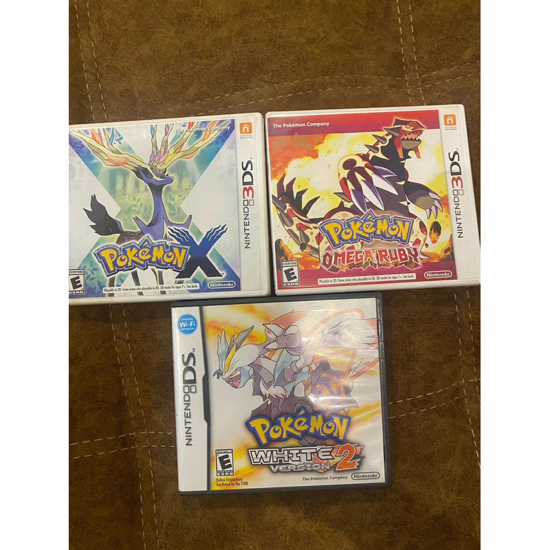 พร้อมส่ง เเผ่นเกมส์ Pokemon Nintendo 3DX Pokemon white 2 (us) / Pokemon X (us) / Pokemon omega ruby (us)