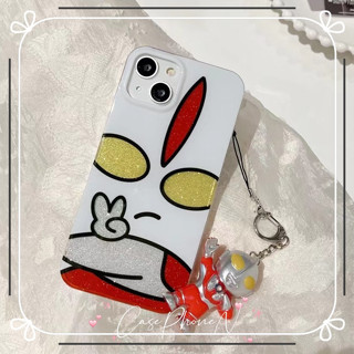 เคสไอโฟน iphone 11 14 Pro Max อุลตร้าแมน ตลก พร้อมจี้ ป้องกันการตก การ์ตูน iphone 12 13 Pro Case for iPhone