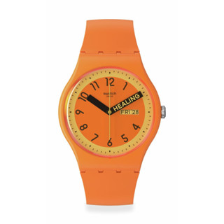 Swatch นาฬิกาผู้ชาย New Gent PROUDLY ORANGE รุ่น SO29O700