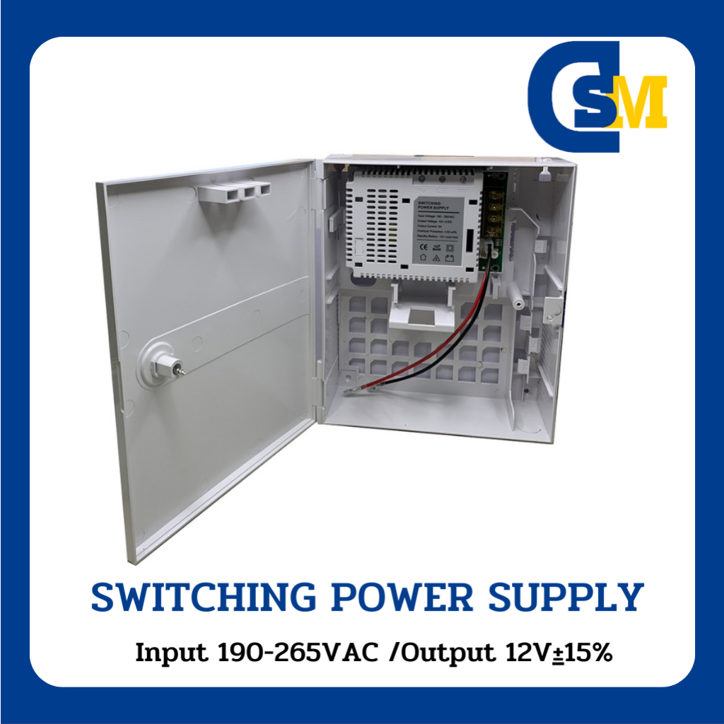 PW-S1(Switching Power Supply 190-265VAC เป็น 12VDC 3A)วัสดุ:ABS