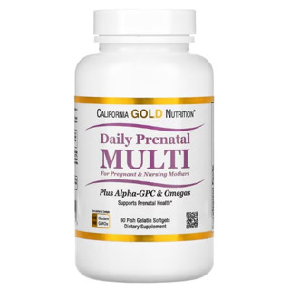 วิตามินแม่ตั้งครรภ์ ให้นมบุตร California Gold Nutrition, Prenatal MultiVitamin, 60 Softgel