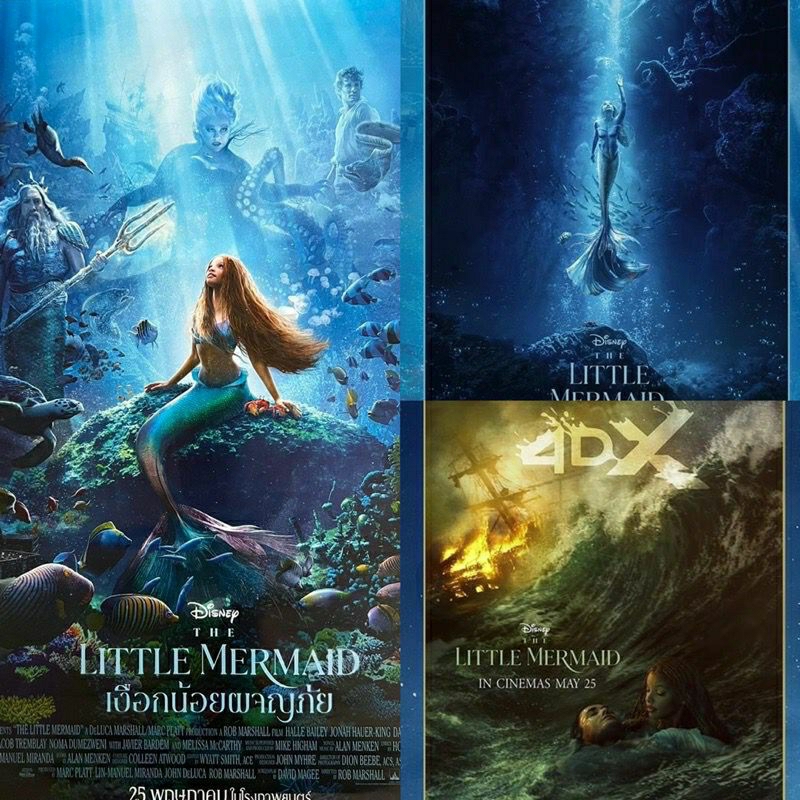 💙โปสเตอร์ the little mermaid major แท้ โปสเตอร์ แอเรียล โปสเตอร์ imax the little mermaid โปสเตอร์ 4d