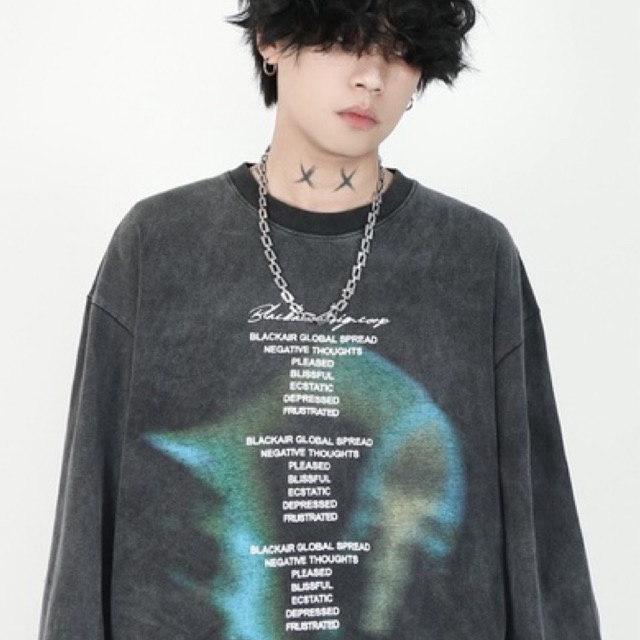 เสื้อแขนยาว blackair ls aurora เสื้อy2k สตรีท ฮิปฮอป รุ่นใหม่