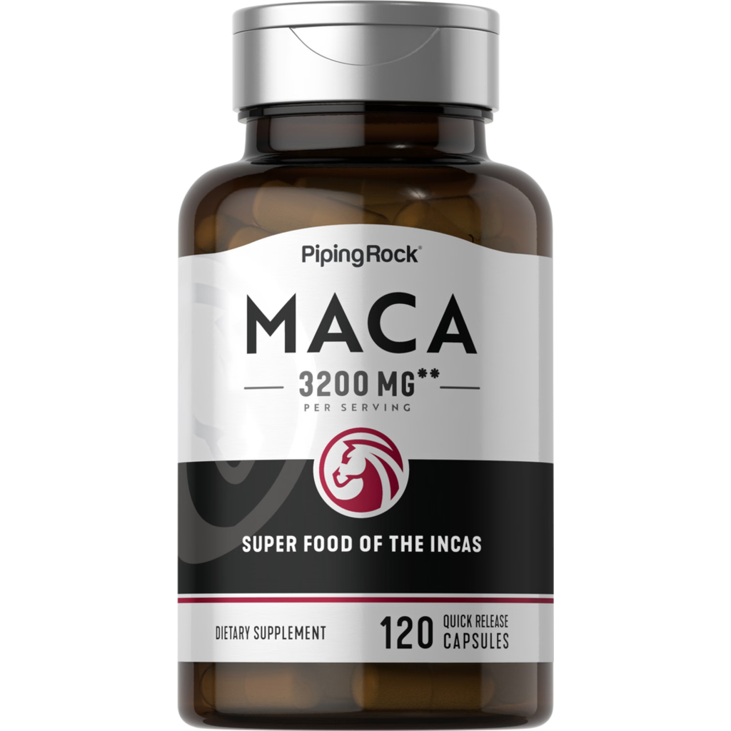 PipingRock Maca 3200 mg (per serving) 120 Quick Release Capsules ผลิตภัณฑ์คุณภาพจาก Piping Rock