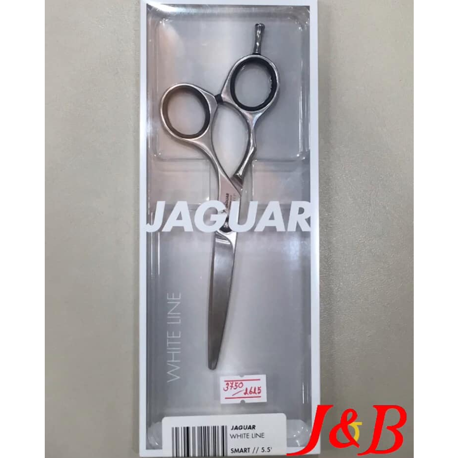 กรรไกรตัดผม Jaguar 2ดาว⭐️⭐️ จากัวร์ รุ่น WHITE LINE SMART ขนาด 5.5นิ้ว No.4355