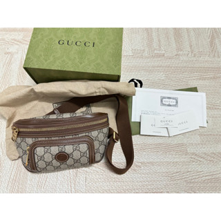 Gucci belt bag brown แท้ 100% จาก shopthai