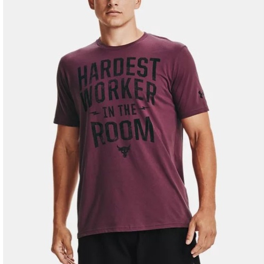 เสื้อยืด Under Armour Project Rock Hardest Worker Short Sleeve เสื้อยืด UA สินค้าแท้ 100%