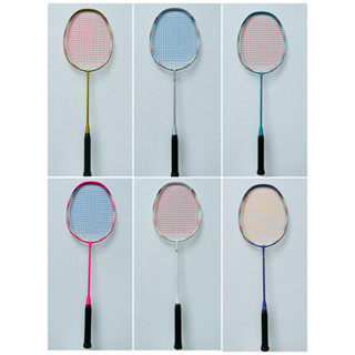 ไม้แบดมินตัน ฟรีขึ้นเอ็น เลือกสีเอ็นได้ ความตึงได้ น้ำหนักเบา 5u badminton racket