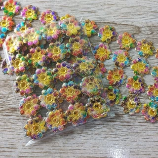 สังวาลย์ดอกไม้รุ้งขนาด2.5cm. 50ชิ้น/100ชิ้น