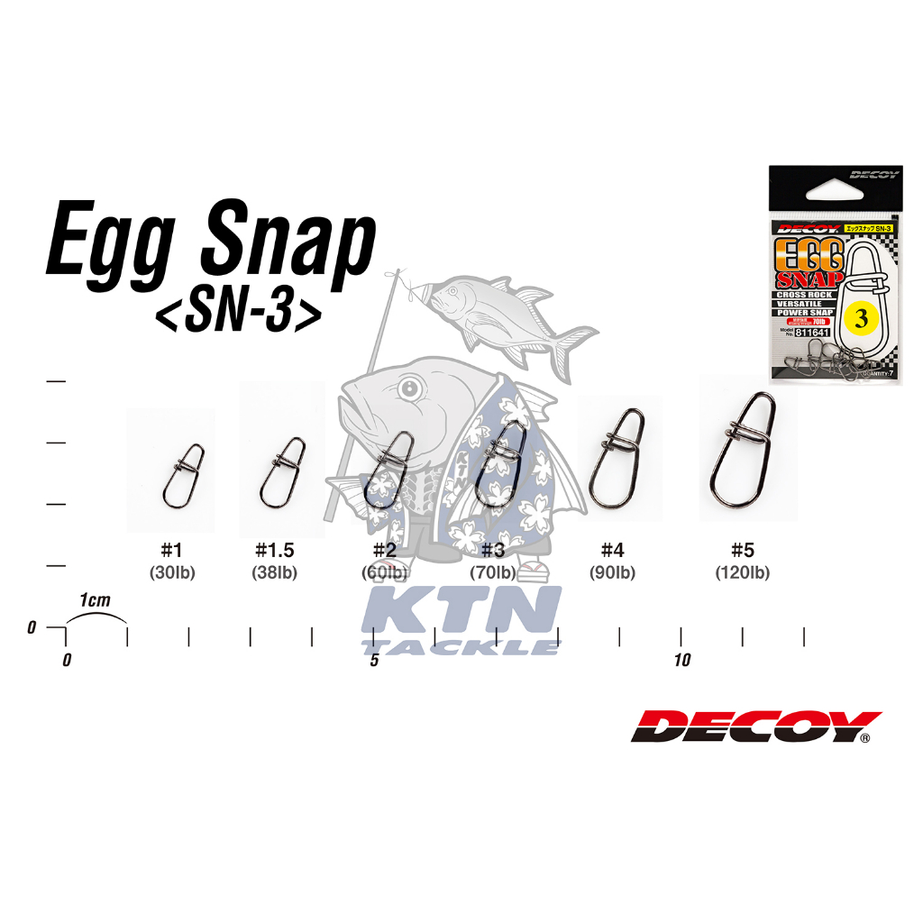 สุดยอดกิ๊ฟตกปลาตีเหยือปลอม จากDecoy ดีคอยล์ รุ่น SN-3 Egg Snap นำเข้าโดย KTN