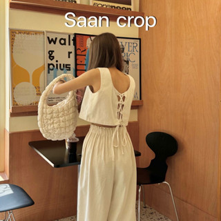 Saan crop เสื้อกล้ามครอบ ผ้าฝ้าย100%