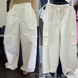 🇰🇷New🇰🇷  Korea cargo trousers  มาใหม่เลยค้าา กับคาร์โก้ สุดฮิตรุ่นนี้ดีเทล เชือกผูกหน้า กระเป๋าข้าง