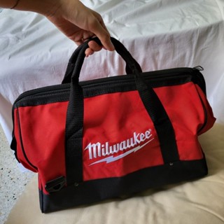 Milwaukee bag tools bag tote bag Shopping bag กระเป๋าใส่เครื่องมือ กระเป๋าถือ ถุงผ้าสปอน มิลวอกี้ ใบใหญ่ เท่ๆ