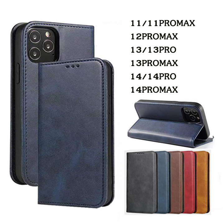 เคสฝาพับ เคสมีแม่เหล สำหรับ IPhone 11 11pro 11promax 14 14pro 14promax 13 13pro 13promax 12promax เคสฝาพับหนัง