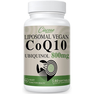 Liposomal CoQ10 800mg Ubiquinol Softgel, Max Absorption Ubiquinol Coenzyme Q10, Ubiquinol CoQ10 60 Vegan Solfgels