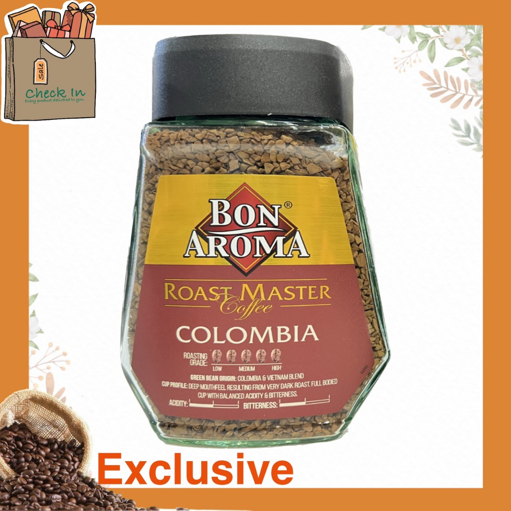 Bon Aroma Roast Master COLUMBIA 100 g กาแฟสำเร็จรูปฟรีซดราย พรีเมียม โคลัมเบีย - นำเข้า ของแท้ 100 %