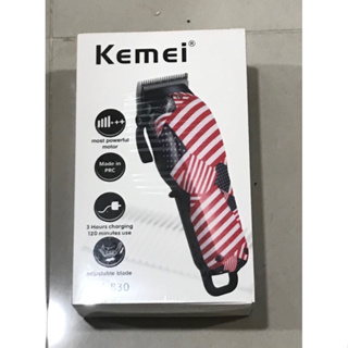 พร้อมส่ง !!! Kemei ปัตตาเลี่ยนตัดผมไร้สาย รุ่น Km-831 ( Km831 ) / KM830 KM-830 ปัตตาเลี่ยนตัดผมมืออาชีพ ลายธงชาติ แบตตาเ