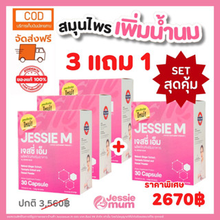 🔥ส่งฟรี![พร้อมส่ง]🍼Jessie mum3แถม1กล่อง เจสซี่มัม🍼อาหารเสริมเพิ่มน้ำนม กระตุ้นน้ำนม กู้น้ำนม สมุนไพรเพิ่มน้ำนมคุณแม่