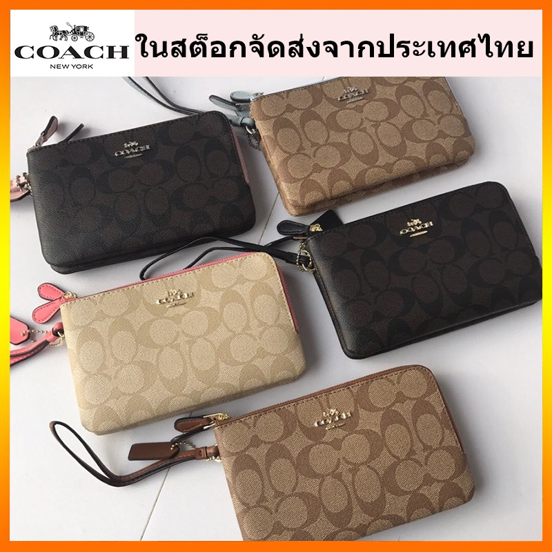 แท้ 💯%🔥 พร้อมส่ง🔥กระเป๋าสตางค์ผู้หญิง COACH แท้ กระเป๋าสตางค์ กระเป๋าใส่เหรียญ F87591