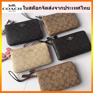 แท้💯%🔥พร้อมส่ง🔥 COACH กระเป๋าสตางค์ผู้หญิง กระเป๋าใส่เหรียญ กระเป๋าสตางค์ กระเป๋าคลัทช์ สําหรับผู้หญิง F87591