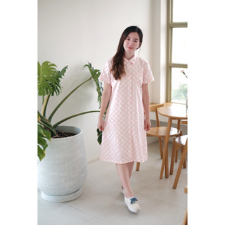 Pink Polka dot mom dress