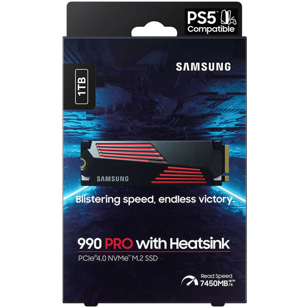 Samsung 1TB 990 PRO M.2 NVMe SSD with Heatsink