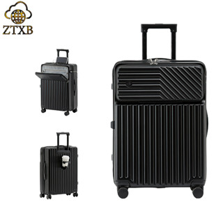 ZTXB กระเป๋าเดินทาง 20 นิ้ว เปิดครึ่งหน้า แข็งแรง ทนทาน กระเป๋าเดินทางล้อลาก หมุนได้ 360 องศา จำเป็นสำหรับการเดินทาง