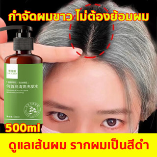 🔥พร้อมส่ง🔥แท้100% แชมพูปิดผมขาว แชมพูปิดผมหงอก สมุนไพร ปิดผมขาว หงอกใน 5 นาที ครีมย้อมผม ยาสระผมปิดผมขาว