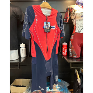 ชุดไตรกีฬา HUUB DAVE SCOTT LONG COURSE SUIT SLEEVED-TH NAVY / RED