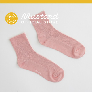 Premium Ribbed Crew Socks (Half) - Candy ถุงเท้า