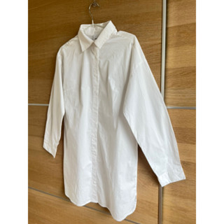 Dress shirt x cotton ขาวสะอาด อก40  ยาว 34 Code : 871(6)