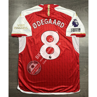 เสื้อฟุตบอล Arsenal Home อาเซน่อล เหย้า 2023/24 พร้อมอาร์ม EPL เบอร์ชื่อ 7 SAKA 8 ODEGAARD 11 MARTINELLI