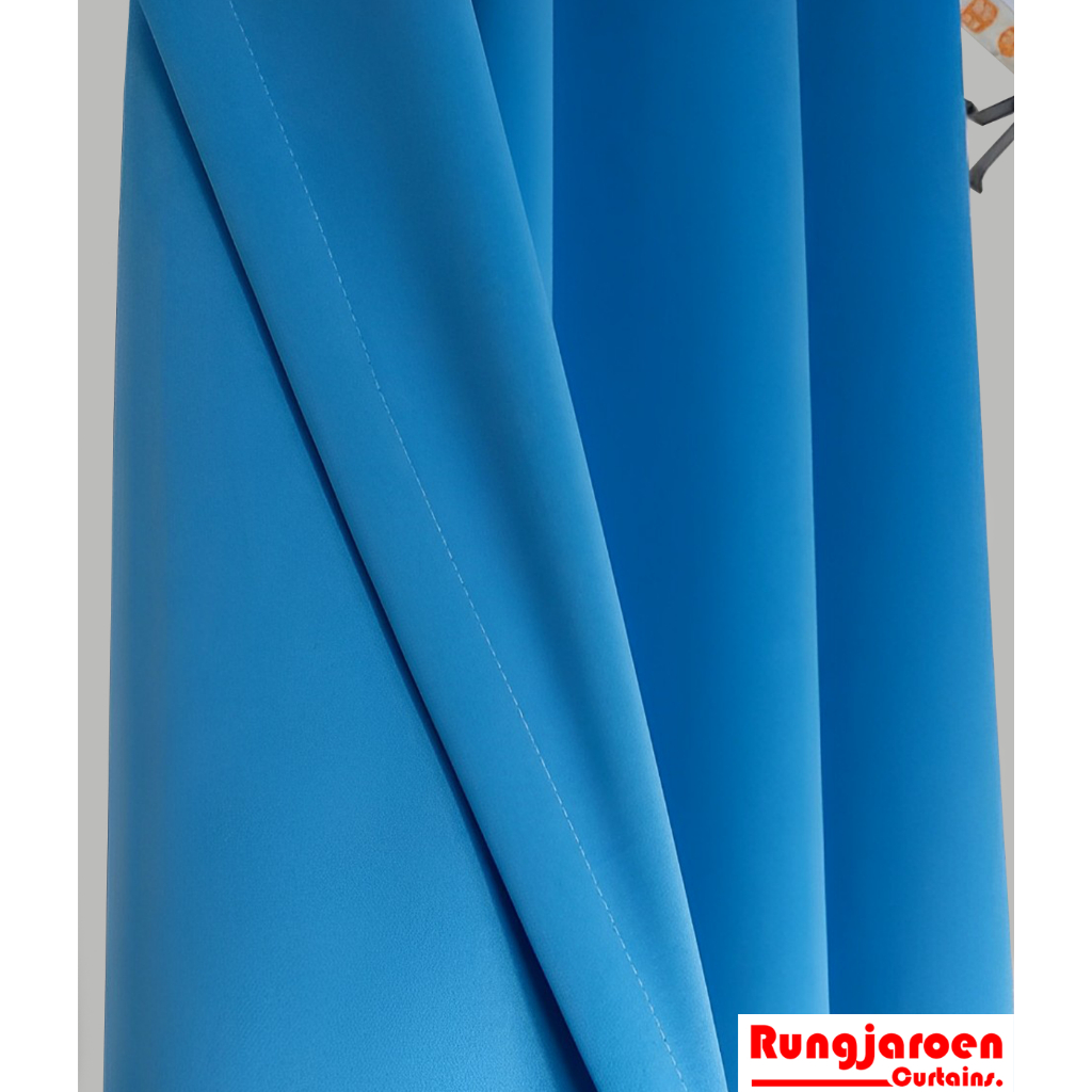 แนะนำ ผ้าม่าน ผ้าม่านสีฟ้า ผ้าม่านตาไก่ สีฟ้าพื้น Blackout ตกแต่งบ้าน ผ้าม่านกัน UV By ร้านรุ่งเจริญผ้าม่าน ราคาพิเศษ มีเก็บเงินปลายทาง