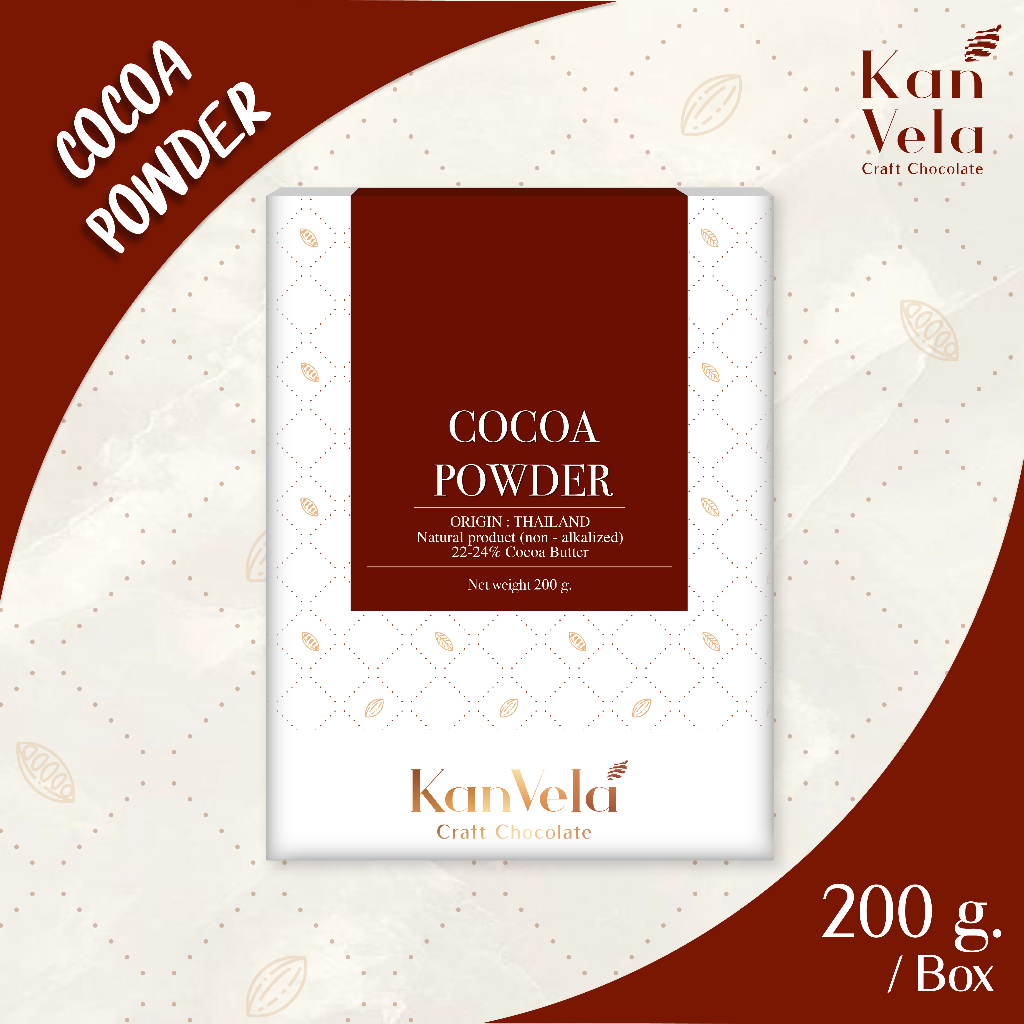ผงโกโก้  ผงโกโก้ไทย แท้  100% (Cocoa powder) Natural process cocoa butter fat 24% ปริมาณ100/200g ตรา