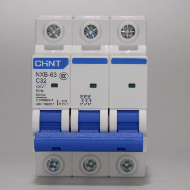 เบรกเกอร์ ยี่ห้อ CHINT เบรกเกอร์ลูกย่อย รุ่น NXB-63 3P C 32A