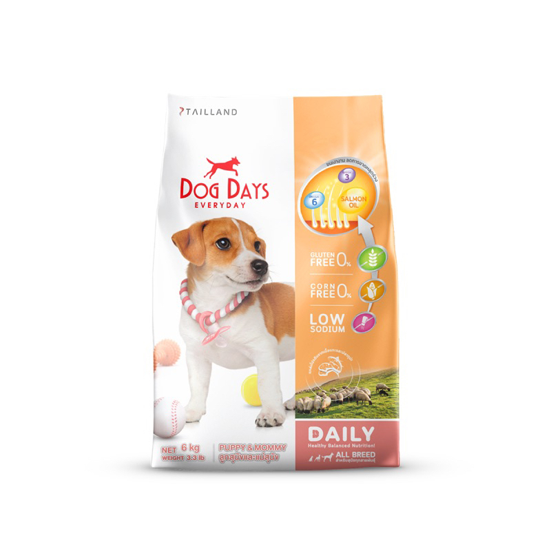 💛 Dog days - Puppy & Mommy สูตรลูกสุนัข 6 kg 🐶