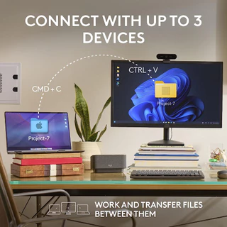 Logitech MX Anywhere 3S Bluetooth Compact Wireless Mouse เมาส์ไร้สายขนาดกะทัดรัด, ลากเมาส์ได้บนทุกพื้นผิว, คลิกเงียบ-1Y