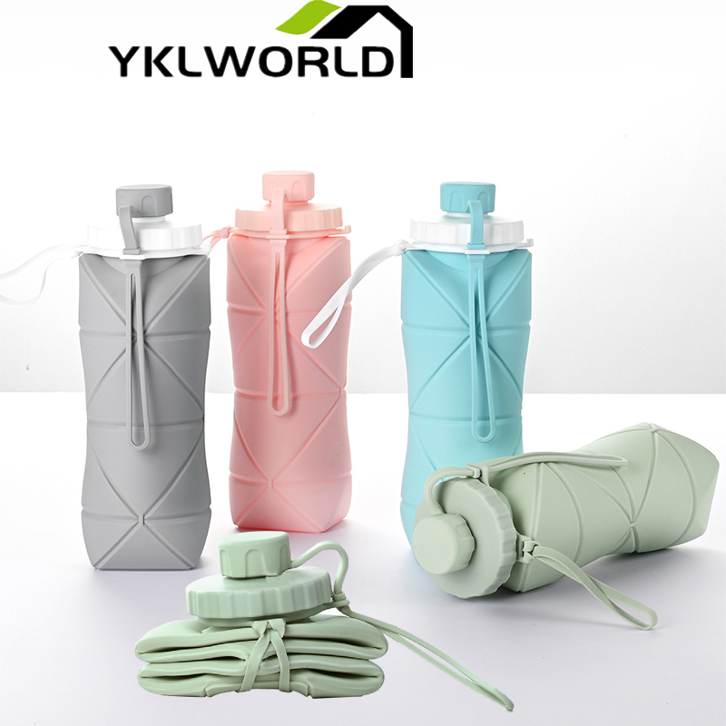 YKLWORLD Origami water bottle กระบอกน้ํา ขวดน้ํา พับได้ เกรดอาหาร สําหรับทํากาแฟ ขวดน้ำพับได้น้ำหนัก