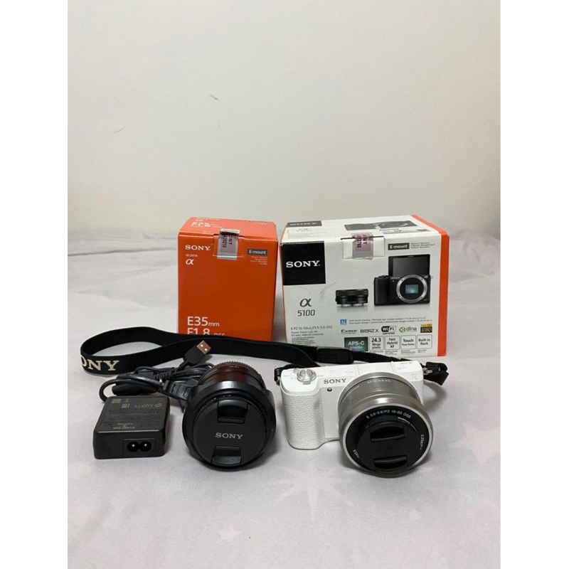 Sony A5100+Kit 16-50mm+Fix E35mm F1.8 49mm ครบชุด 15000 บาท💓💓💓