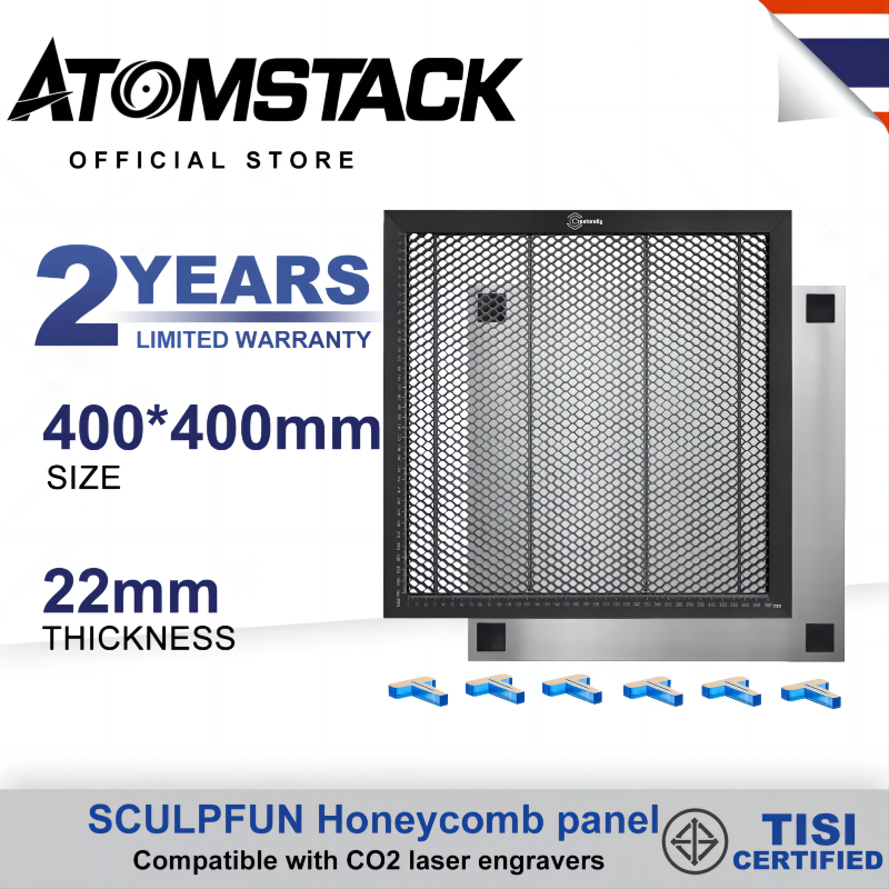 Atomstack Laser Cut แผ่นรังผึ้ง 400x400x22 มม. สําหรับช่างแกะสลักเลเซอร์ Co2