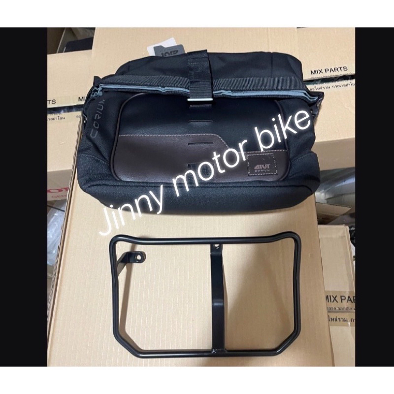 honda H2C CL300 CL500 SINGLE SIDE BAG & SIDERACK, BLACK กระเป๋าข้างพร้อมแรค ข้างซ้าย, สีดำ