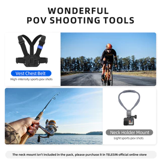 TELESIN (GP-UCS-001) New Vest Chest Strap for Action Cameras.