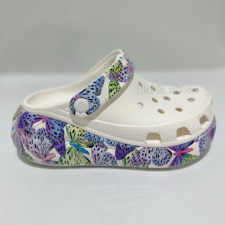 รองเท้า Crocs classic butterfly crush รองเท้าผู้หญิง ส้นสูง M3---M7 สวย นิ่ม ใสบ่าย