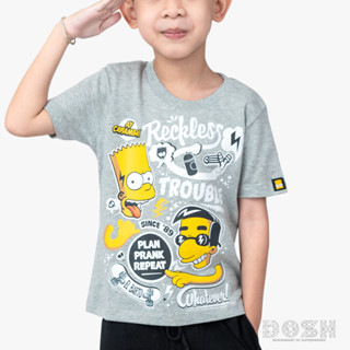 DOSH BOYS T-SHIRTS THE SIMPSONS เสื้อยืคอกลม แขนสั้น เด็กผู้ชาย FSIBT5055-GY