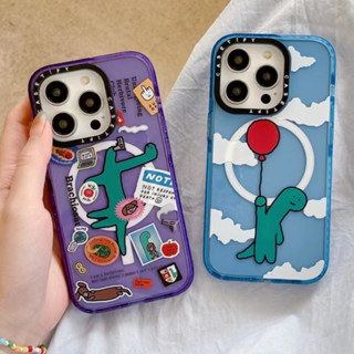 🎁NEW🎁เคสไอโฟน 11 13 12 Pro Max casetify ชาร์จแบบแม่เหล็ก สัตว์ประหลาดสีสัน เคส for ไอโฟน14 pro max soft case Iphon